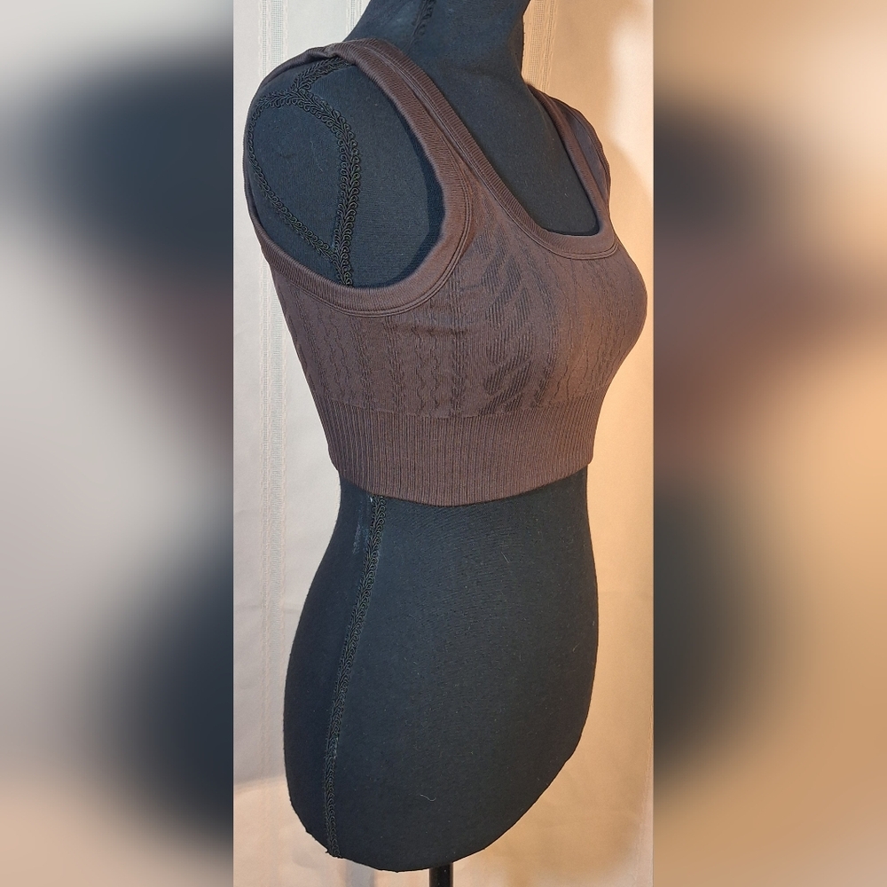 JoyLab Chocolate Knit Crop Top - Picture 2 of 5